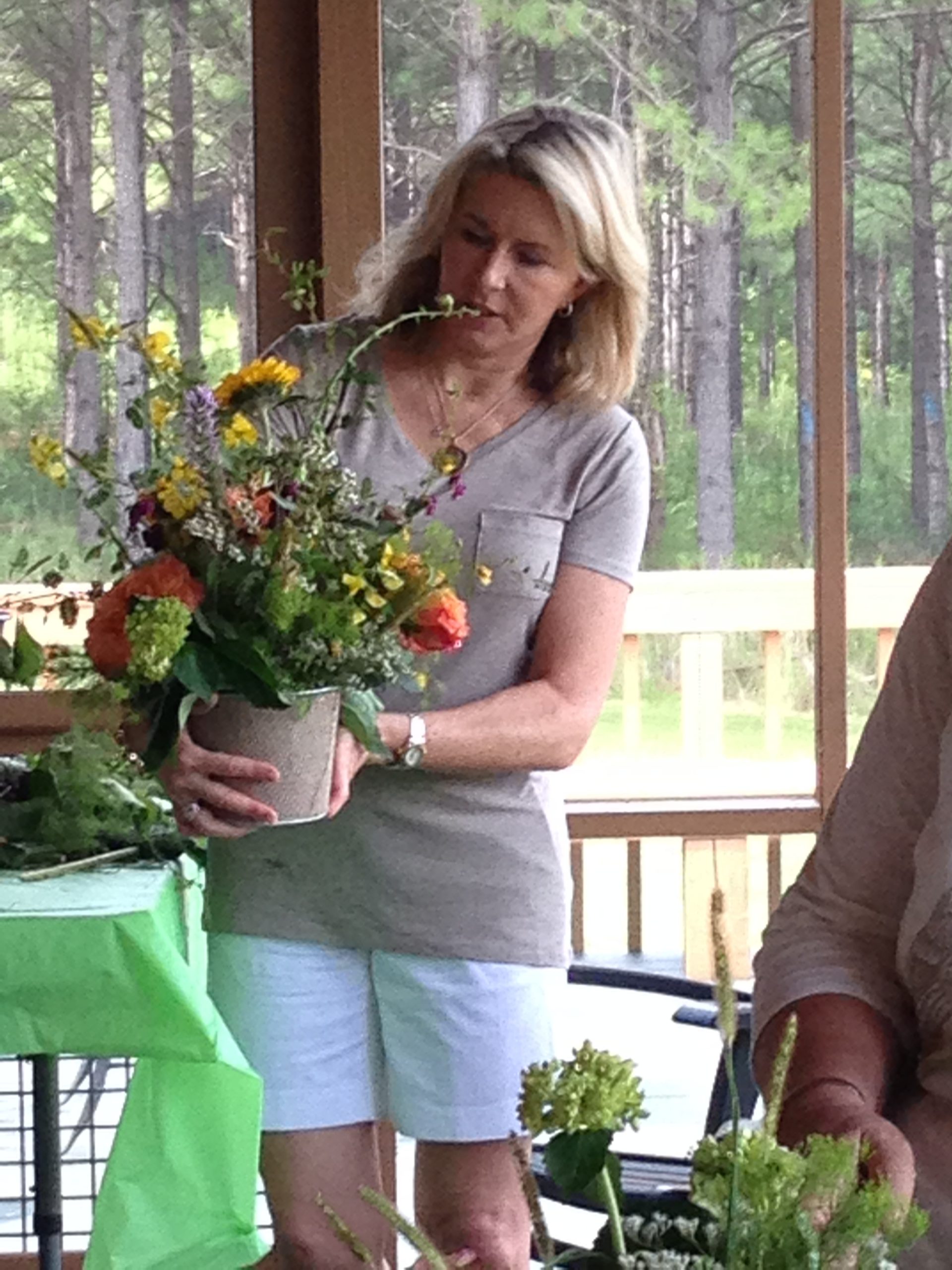 Flower Arranging in the Woods